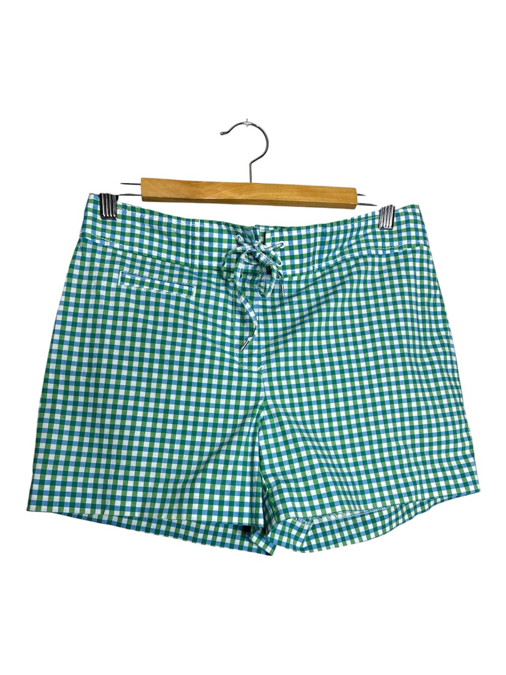 Tommy Hilfiger Blue & Green Vintage Inspired gingham Front Tie Shorts, size 6